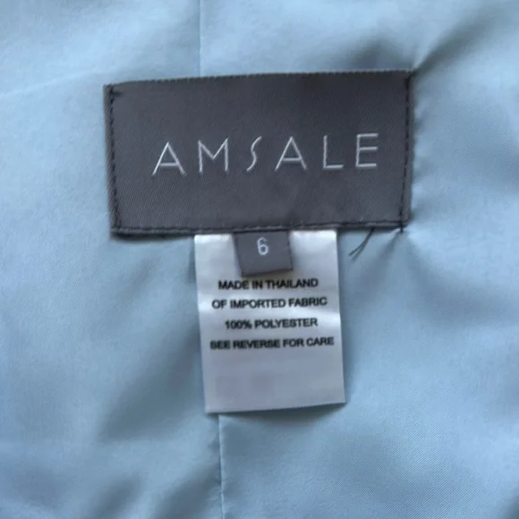 Amsale Sonia Bridesmaid Dress - Ice - Picture 5 of 7